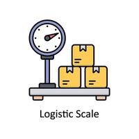 Logistic Scale vector filled outline icon design illustration. Manufacturing units symbol on White background EPS 10 File