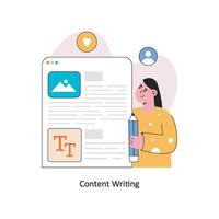 Content Writing Flat Style Design Vector illustration. Stock illustration