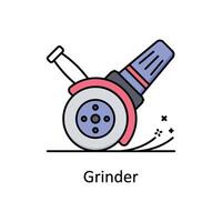 Grinder vector filled outline icon design illustration. Manufacturing units symbol on White background EPS 10 File