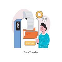 Data Transfer Flat Style Design Vector illustration. Stock illustration