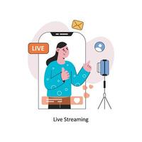 Live Streaming Flat Style Design Vector illustration. Stock illustration