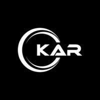 Kar letra logo diseño, inspiración para un único identidad. moderno elegancia y creativo diseño. filigrana tu éxito con el sorprendentes esta logo. vector