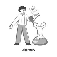 Laboratory Flat Style Design Vector illustration. Stock illustration