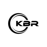 kbr letra logo diseño, inspiración para un único identidad. moderno elegancia y creativo diseño. filigrana tu éxito con el sorprendentes esta logo. vector