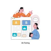 Ab Testing Flat Style Design Vector illustration. Stock illustration