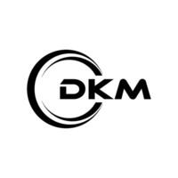 dkm letra logo diseño, inspiración para un único identidad. moderno elegancia y creativo diseño. filigrana tu éxito con el sorprendentes esta logo. vector