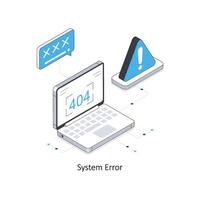 System Error isometric stock illustration. EPS File stock illustration. vector