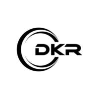 dkr letra logo diseño, inspiración para un único identidad. moderno elegancia y creativo diseño. filigrana tu éxito con el sorprendentes esta logo. vector