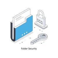 Folder Security isometric stock illustration. EPS File stock illustration. vector