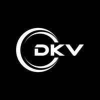 dkv letra logo diseño, inspiración para un único identidad. moderno elegancia y creativo diseño. filigrana tu éxito con el sorprendentes esta logo. vector
