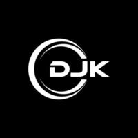 djk letra logo diseño, inspiración para un único identidad. moderno elegancia y creativo diseño. filigrana tu éxito con el sorprendentes esta logo. vector