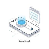 Binary Search isometric stock illustration. EPS File stock illustration. vector