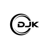 djk letra logo diseño, inspiración para un único identidad. moderno elegancia y creativo diseño. filigrana tu éxito con el sorprendentes esta logo. vector