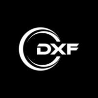 dxf letra logo diseño, inspiración para un único identidad. moderno elegancia y creativo diseño. filigrana tu éxito con el sorprendentes esta logo. vector