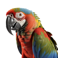 ai generado de cerca guacamayo aislado transparente antecedentes. ai generativo png