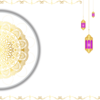 Vintage luxury golden mandala arabesque islamic pattern for wedding invitation png
