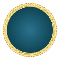 gouden cirkel kader met goud prijs lint icoon verjaardag insigne png