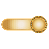 lusso d'oro Arabo islamico testo scatola titolo telaio confine impostato con ornamentale illustrazione png