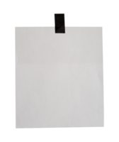 blank note paper with tape isolated png