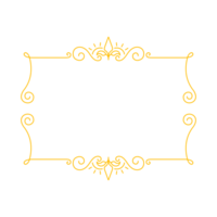 Art deco frame with ornament png