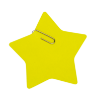 yellow star note paper png