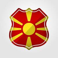 macedonia bandera la carretera firmar ilustración vector