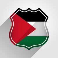 Palestine Flag Road Sign Illustration vector