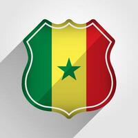 Senegal Flag Road Sign Illustration vector