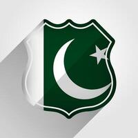 Pakistán bandera la carretera firmar ilustración vector