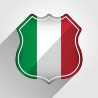 Italy Flag Road Sign Illustration vector