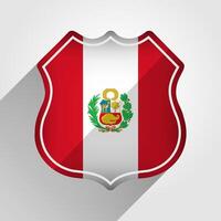Perú bandera la carretera firmar ilustración vector