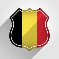 Belgium Flag Road Sign Illustration vector