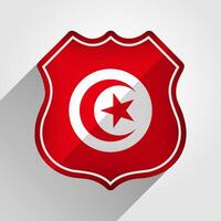 Túnez bandera la carretera firmar ilustración vector