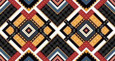Geometric Ethnic pattern vector. African, American, Mexican, Western Aztec motif striped and bohemian pattern. designed for background,wallpaper,print, carpet,wrapping,tile,batik.vector illustratoin. vector
