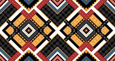 Geometric Ethnic pattern vector. African, American, Mexican, Western Aztec motif striped and bohemian pattern. designed for background,wallpaper,print, carpet,wrapping,tile,batik.vector illustratoin. vector