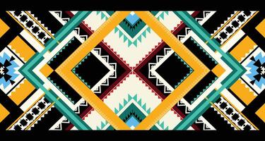 Geometric Ethnic pattern vector. African, American, Mexican, Western Aztec motif striped and bohemian pattern. designed for background,wallpaper,print, carpet,wrapping,tile,batik.vector illustratoin. vector