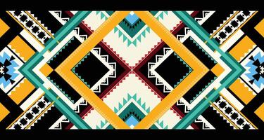 Geometric Ethnic pattern vector. African, American, Mexican, Western Aztec motif striped and bohemian pattern. designed for background,wallpaper,print, carpet,wrapping,tile,batik.vector illustratoin. vector