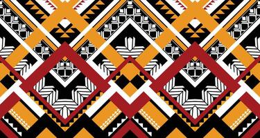 Geometric Ethnic pattern vector. African, American, Mexican, Western Aztec motif striped and bohemian pattern. designed for background,wallpaper,print, carpet,wrapping,tile,batik.vector illustratoin. vector