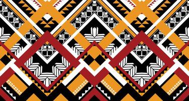 Geometric Ethnic pattern vector. African, American, Mexican, Western Aztec motif striped and bohemian pattern. designed for background,wallpaper,print, carpet,wrapping,tile,batik.vector illustratoin. vector