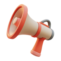 AI generated 3D illustration of an orange megaphone for sale announcements, advertising campaigns, and marketing messages png