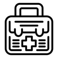 Lifeguard aid kit icon outline vector. Coastline emergency service vector