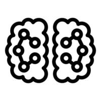 Brainstorm exploration icon outline vector. Searching cognitive solution vector