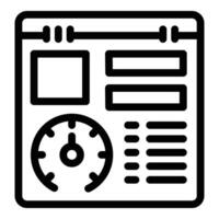 Road network management icon outline vector. Logistics administration system vector