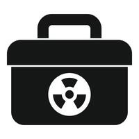 Radiation lab box icon simple vector. Research scientist vector