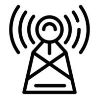 Network signage icon outline vector. Infrastructure monitoring data vector