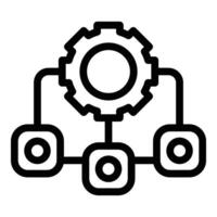 Traffic control and guidance icon outline vector. Road operations organization vector