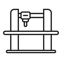 Press cnc machine icon outline vector. Computer design vector