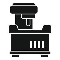 láser cnc máquina icono sencillo vector. calibración metal trabajo vector