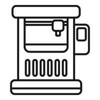 Automated cnc machine icon outline vector. Printer control vector