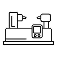 Digital machinery icon outline vector. Control production vector